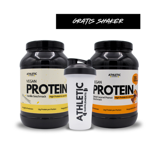 Protein Pack Muskelaufbau mit Vanille Protein und gratis Shaker