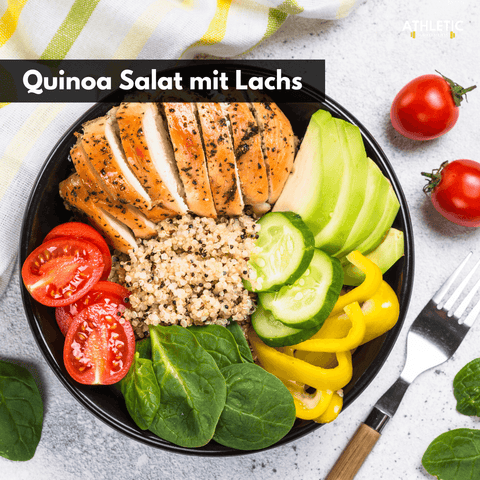 Quinoa-Salat mit Lachs und Avocado
