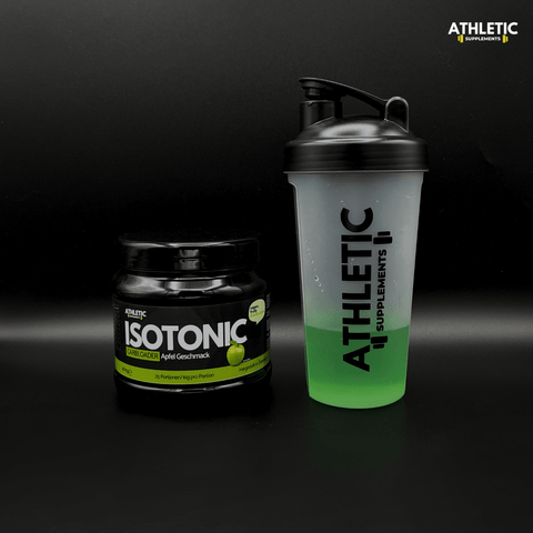 Isotonic Apfel mit Pro Shaker von Athletic Supplements