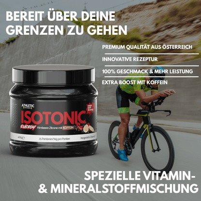 Isotonic Drink mit Koffein - Carbloader Himbeere Zitrone 400g