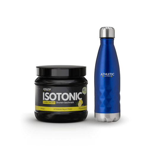 Isotonic Zitrone + Trinkflasche Bundle