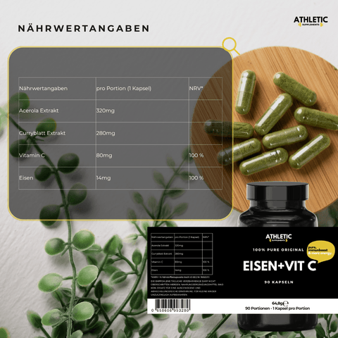 Eisen + Vitamin C Kapseln Pure