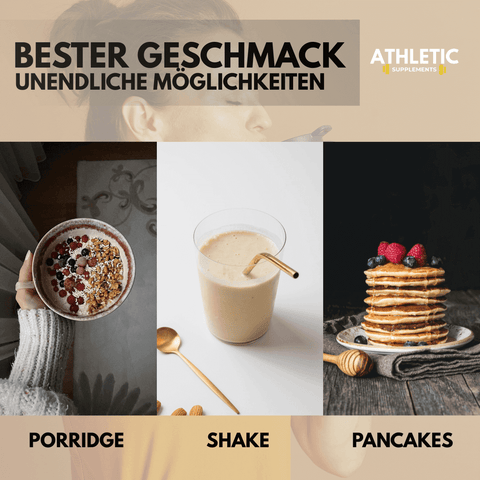 Athletic Supplements Protein vielseitig einsetzbar – für Shakes, Smoothies, Pancakes und Rezepte