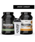 Protein Vorteilsbundle mit Schokoprotein, Salted Caramel Protein und gratis Shaker