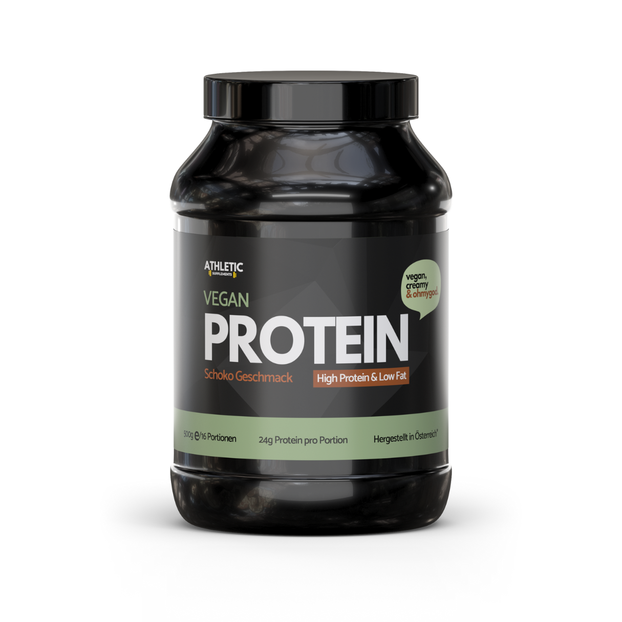 Veganes schokoladen Protein