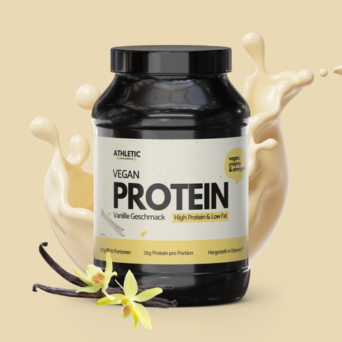 Vegan Protein Vanille – pflanzliches Eiweiß mit Vanillegeschmack in Premiumqualität für Muskelaufbau und Regeneration